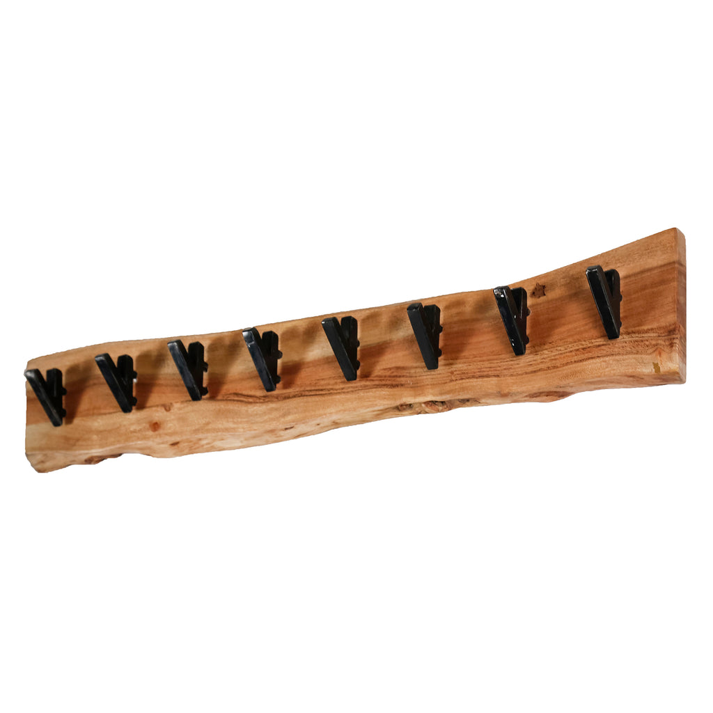 Kapstok Edge | 8 Haken | Massief acacia naturel