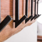 Kapstok Edge | 2x6 haken | Massief acacia