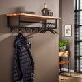 Kapstok Edge | Hoedenplank + Roede | 6 Haken Acacia