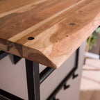 Kapstok Edge | Hoedenplank 12 haken | Massief acacia