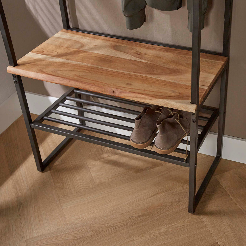 Garderobemeubel Edge | Massief acacia | Live edge