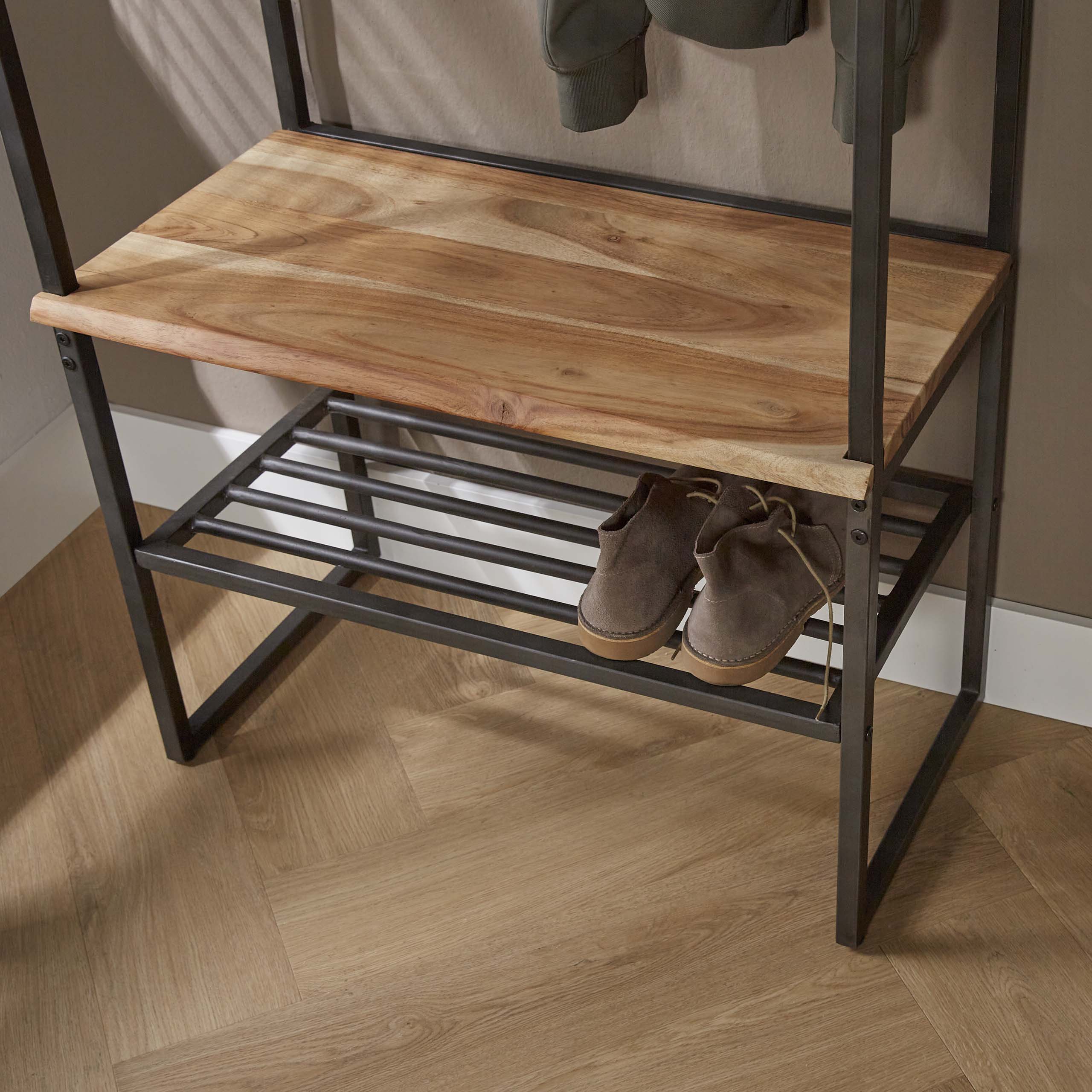 Garderobemeubel Edge | Massief acacia | Live edge
