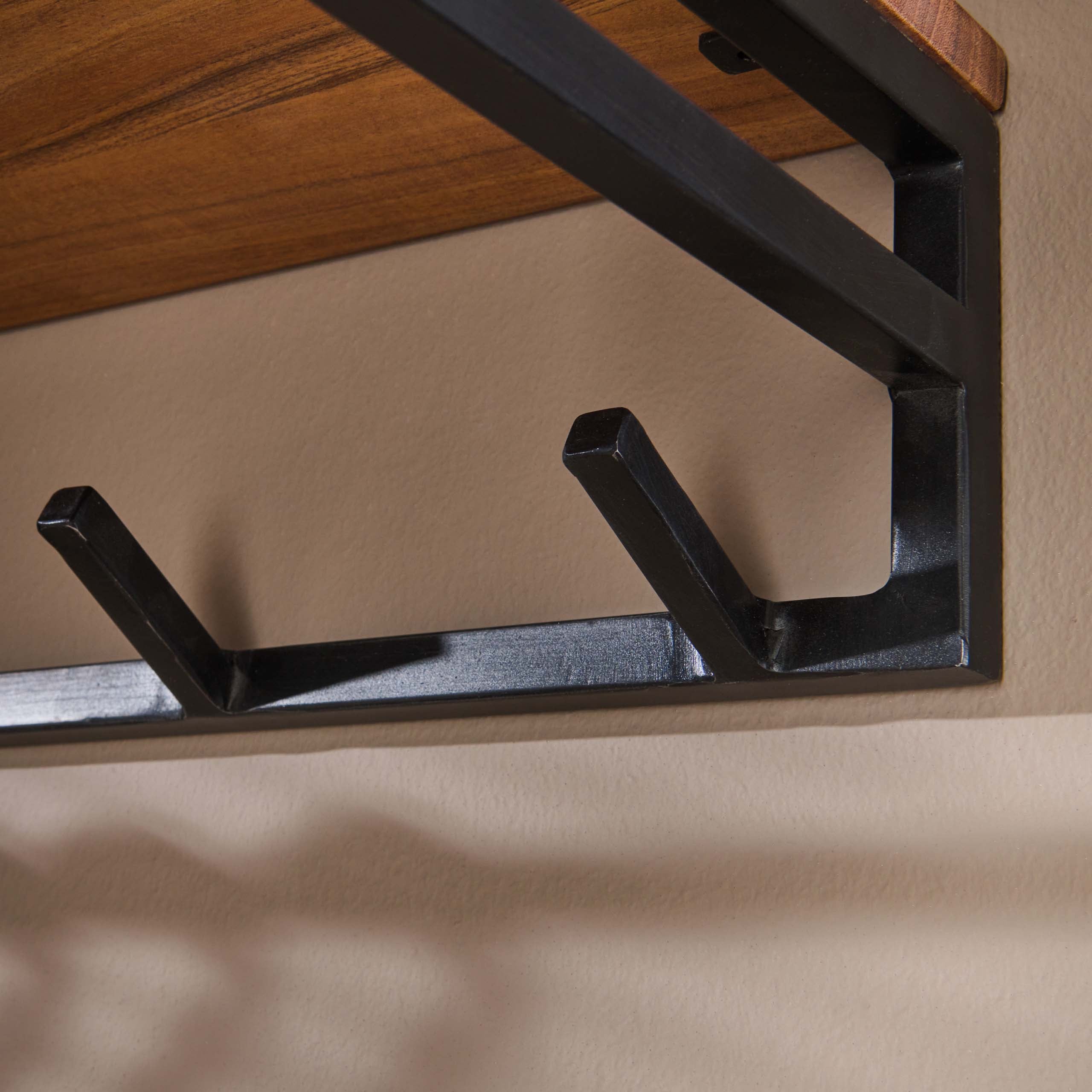 Kapstok Custom | Hoedenplank & Roede | Massief acacia