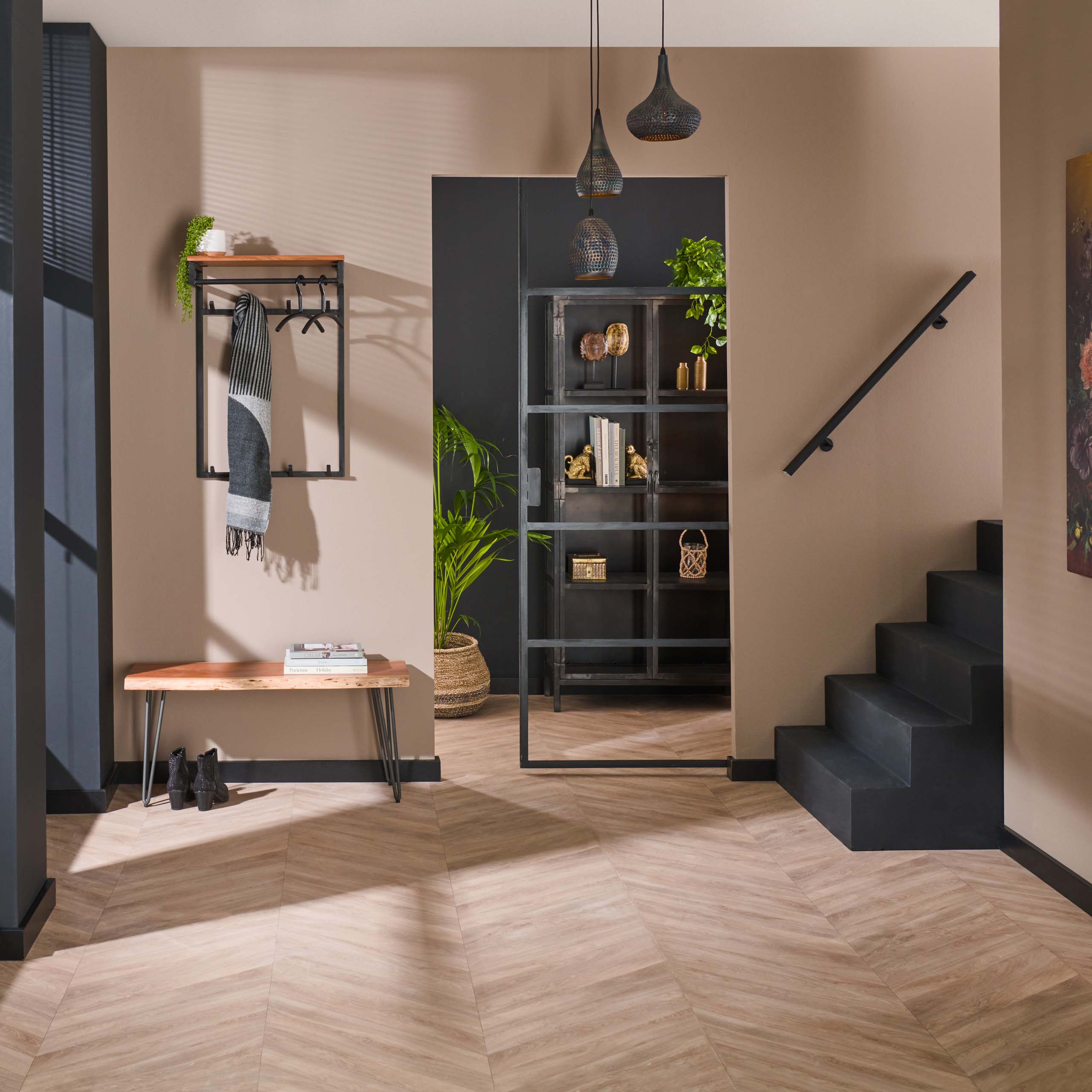 Kapstok Custom | Hoog | 2x4 haken | Massief acacia