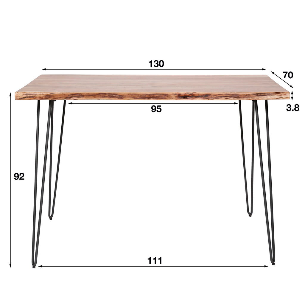 Bartafel Edge 130cm | Massief acacia naturel