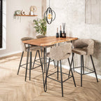 Bartafel Edge 130cm | Massief acacia naturel