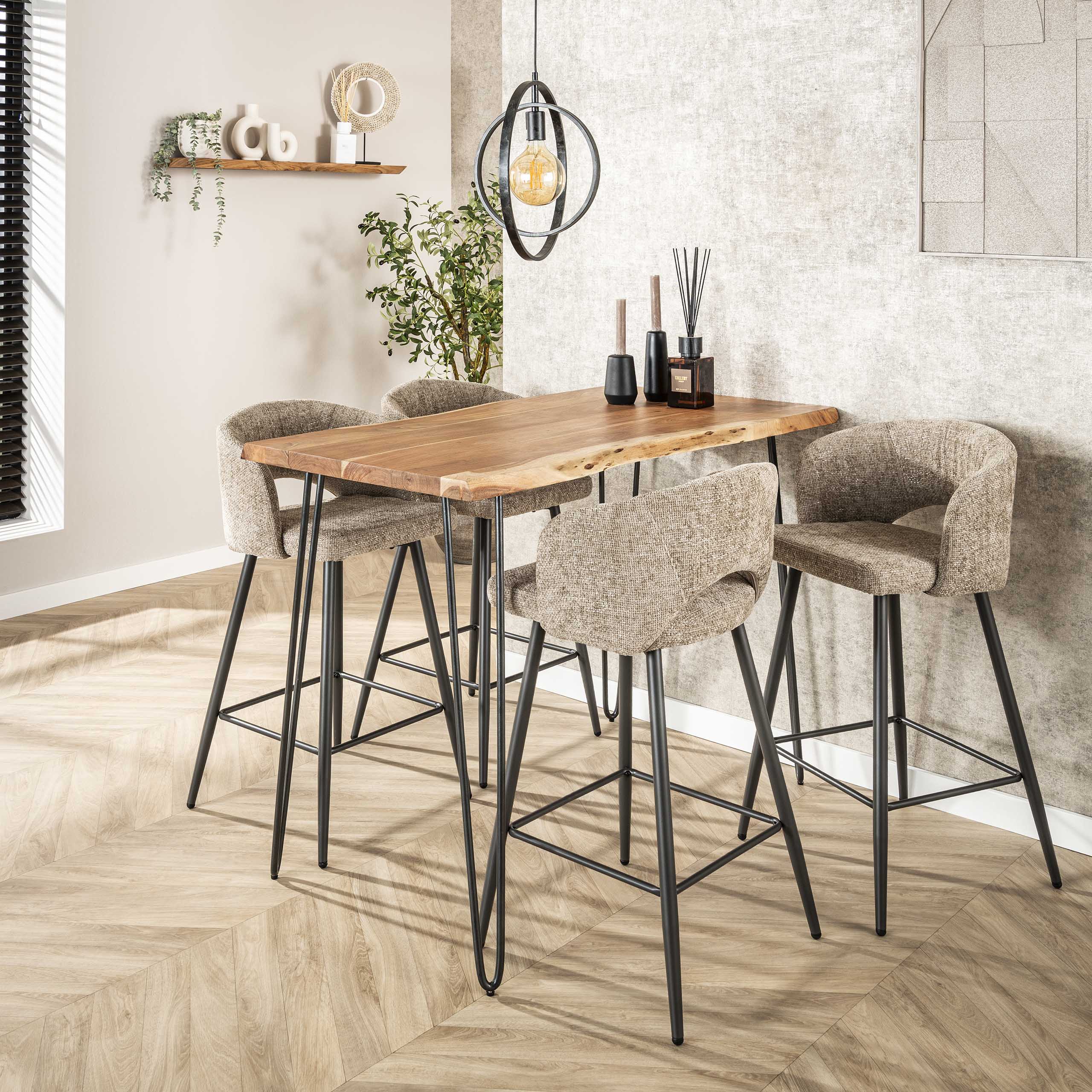 Bartafel Edge 130cm | Massief acacia naturel