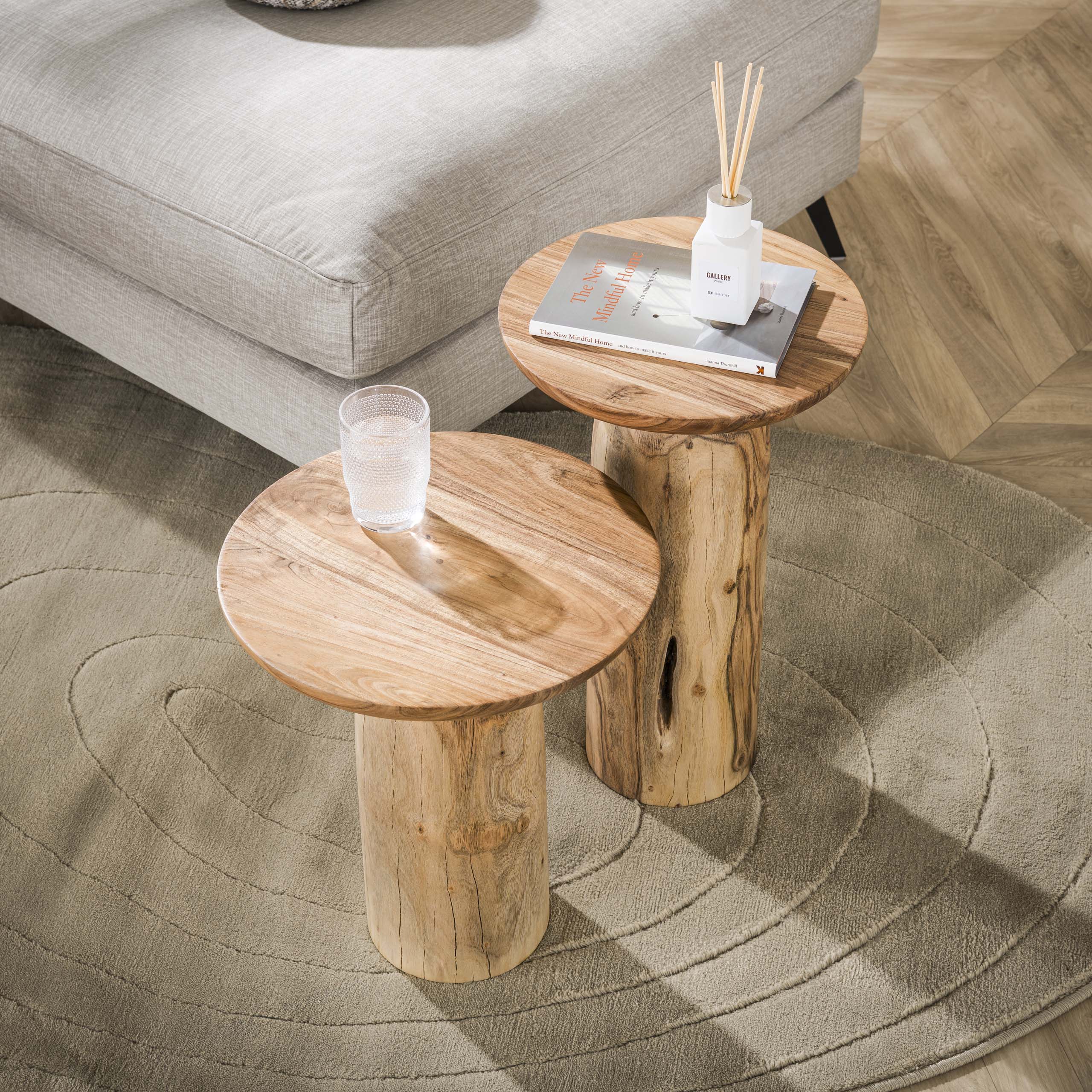 Bijzettafel River Solid | 55 cm | Massief acacia naturel