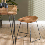 Kruk Ergo | 2-stuks | Massief acacia naturel