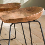 Kruk Ergo | 2-stuks | Massief acacia naturel