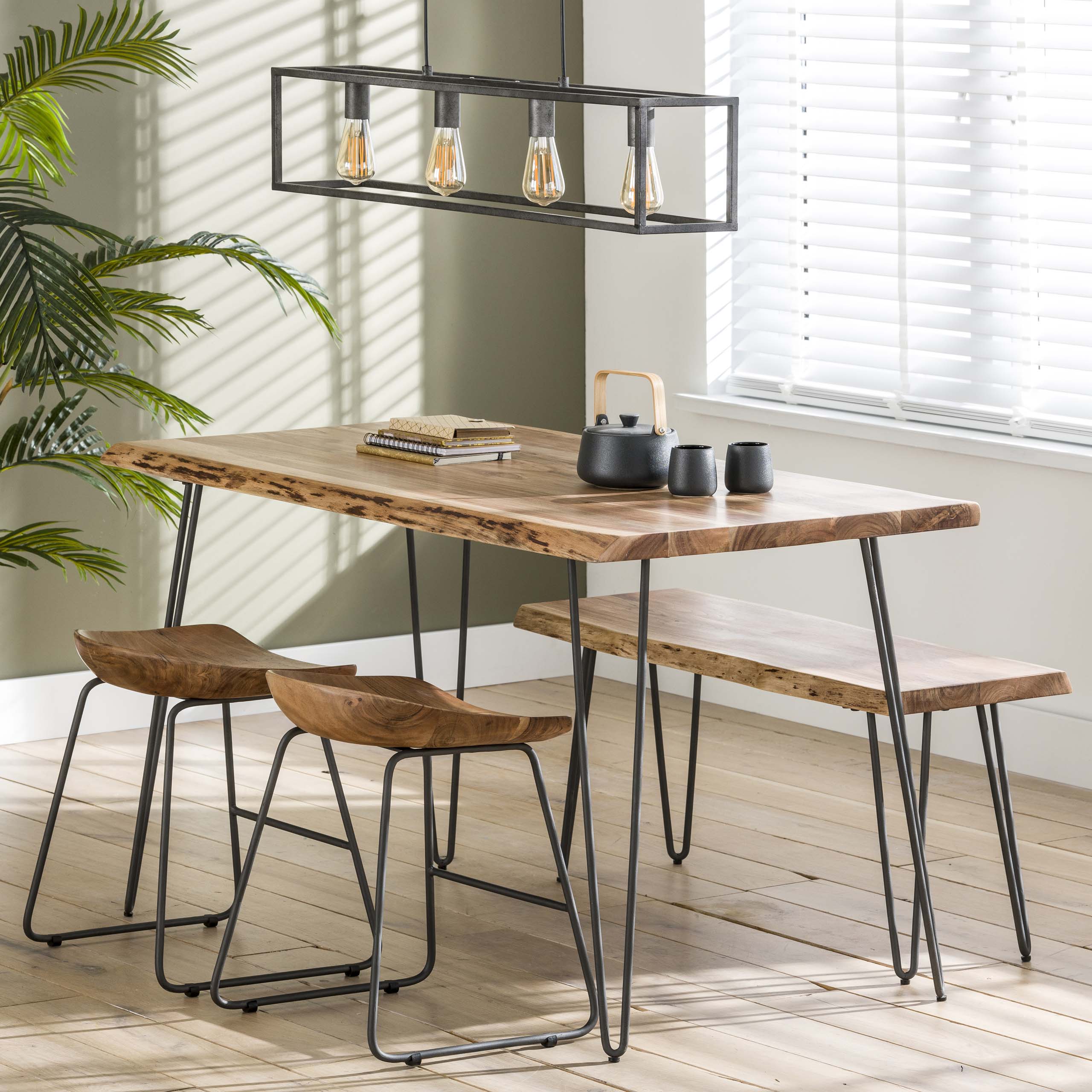 Kruk Ergo | 2-stuks | Massief acacia naturel
