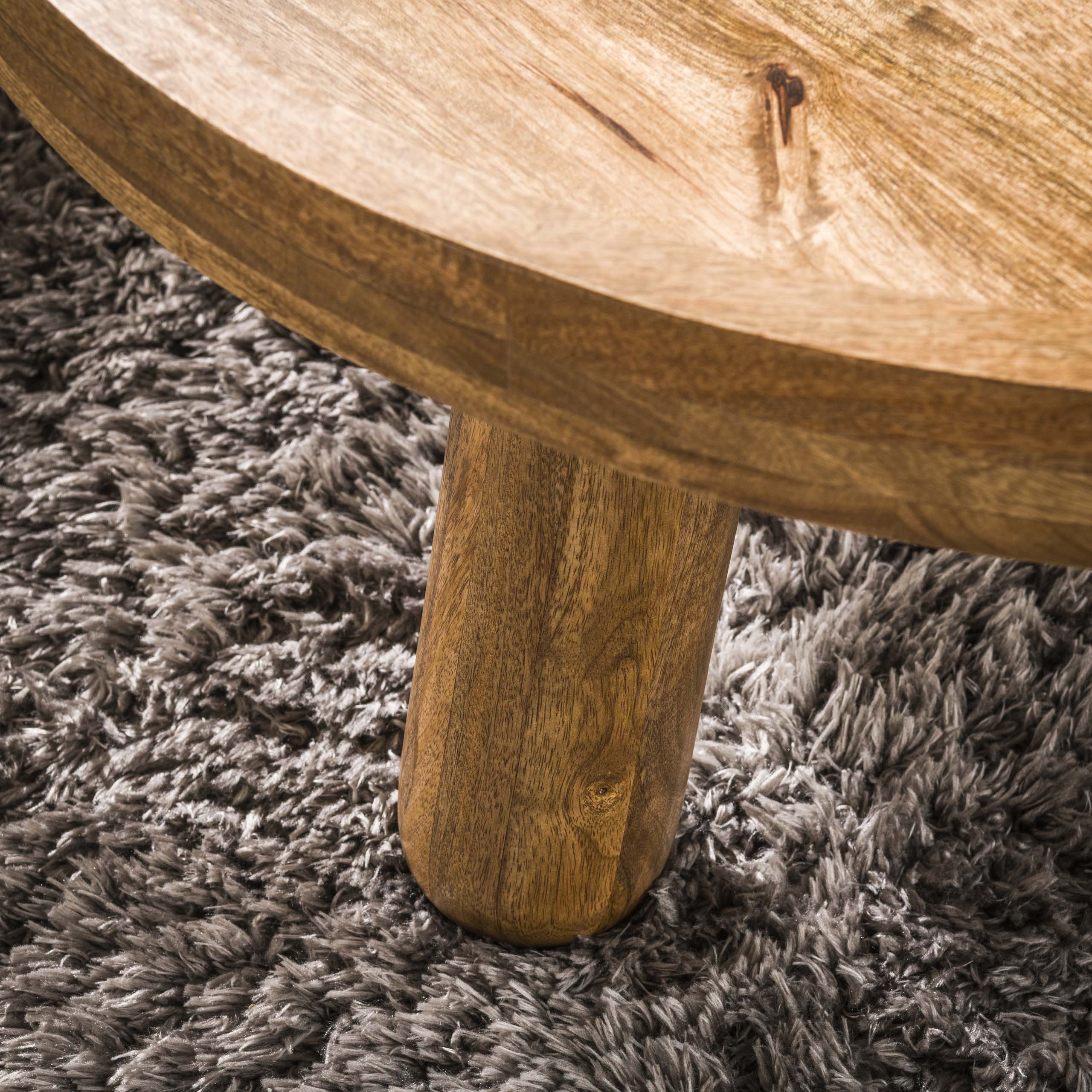 Salontafel Tripod | Set van 2 | Massief mango zand