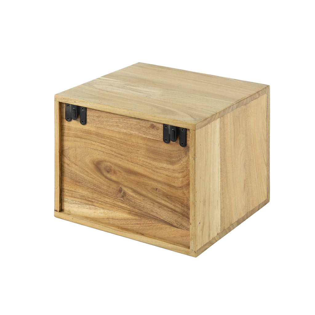 Nachtkastje Block | Zwevend | 1 Lade | Massief acacia