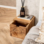 Nachtkastje Block | Zwevend | 1 Lade | Massief acacia