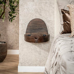 Nachtkastje Cove | 1 Lade | Massief acacia glaze brown