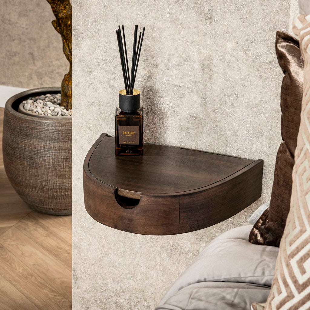 Nachtkastje Cove | 1 Lade | Massief acacia glaze brown