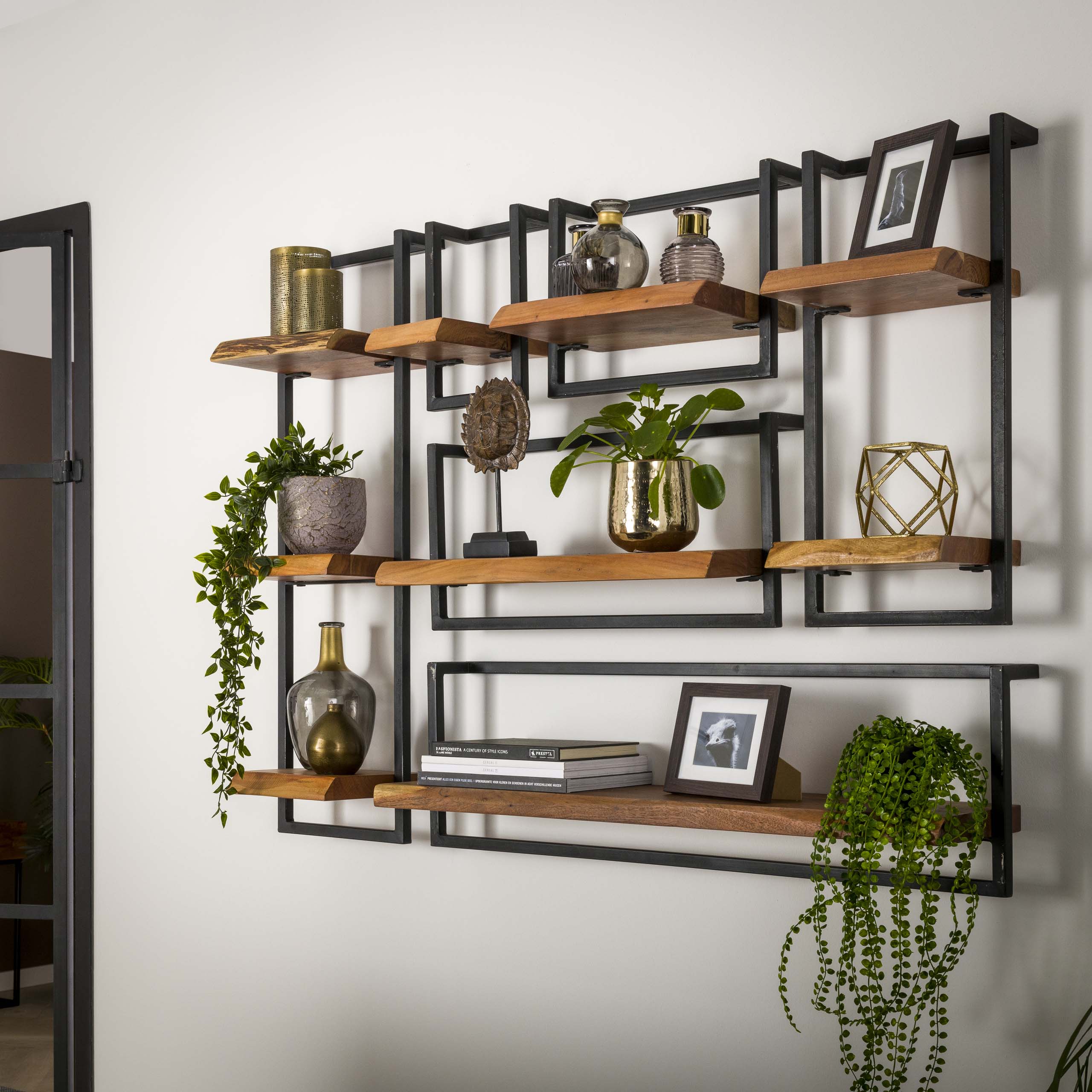 Wandplank Edge Frame | 20 cm | Massief acacia