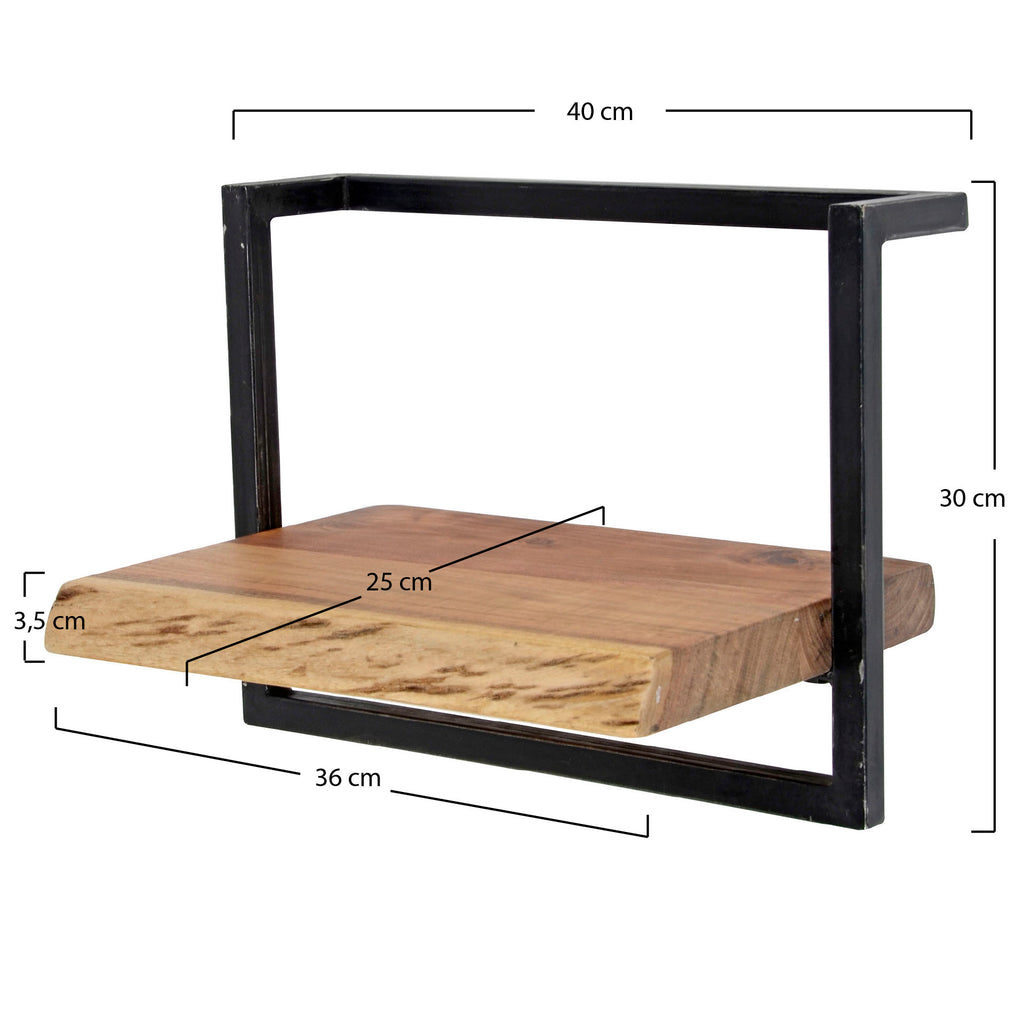 Wandplank Edge Frame | 40cm | Massief acacia