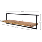 Wandplank Edge Frame | 100 cm | Massief acacia