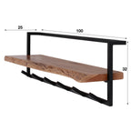 Kapstok Air Solid | Hoedenplank | 6 Haken Acacia