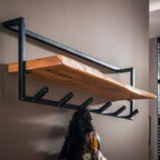 Kapstok Air Solid | Hoedenplank | 6 Haken Acacia