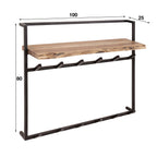 Kapstok Air Solid | Hoedenplank | 2x6 haken | Acacia