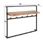 Kapstok Air Solid | Hoedenplank | 2x6 haken | Acacia