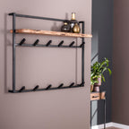 Kapstok Air Solid | Hoedenplank | 2x6 haken | Acacia