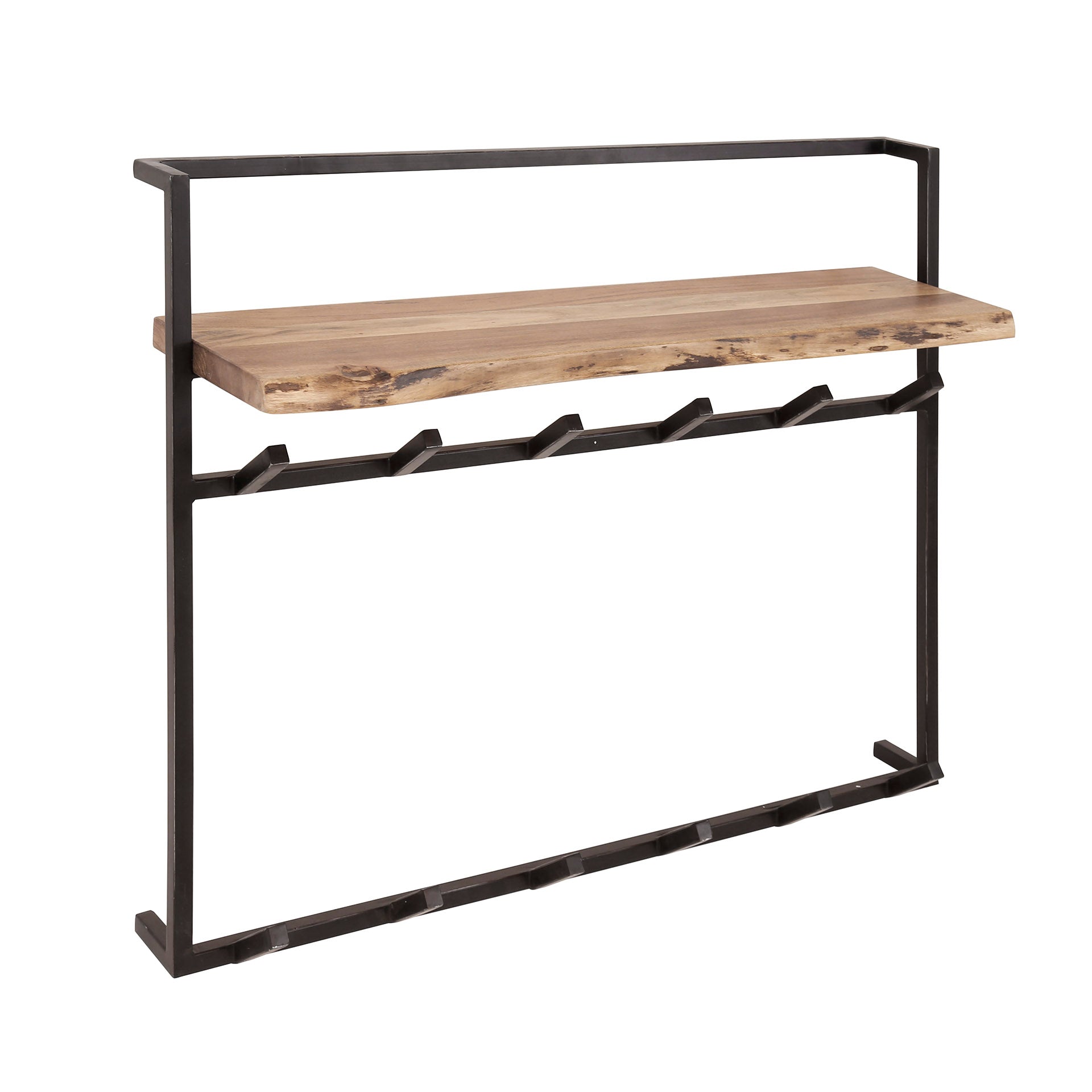 Kapstok Air Solid | Hoedenplank | 2x6 haken | Acacia