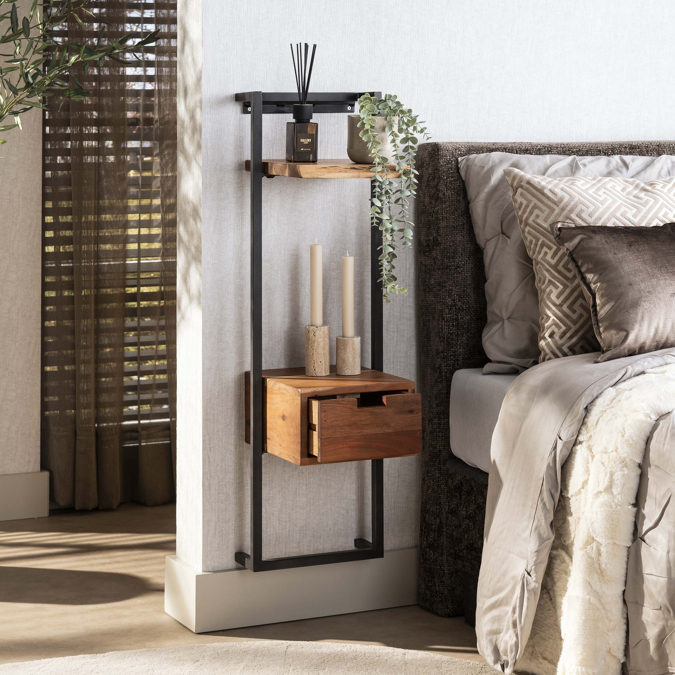 Nachtkastje Air Solid XS | 1 Lade | Massief acacia