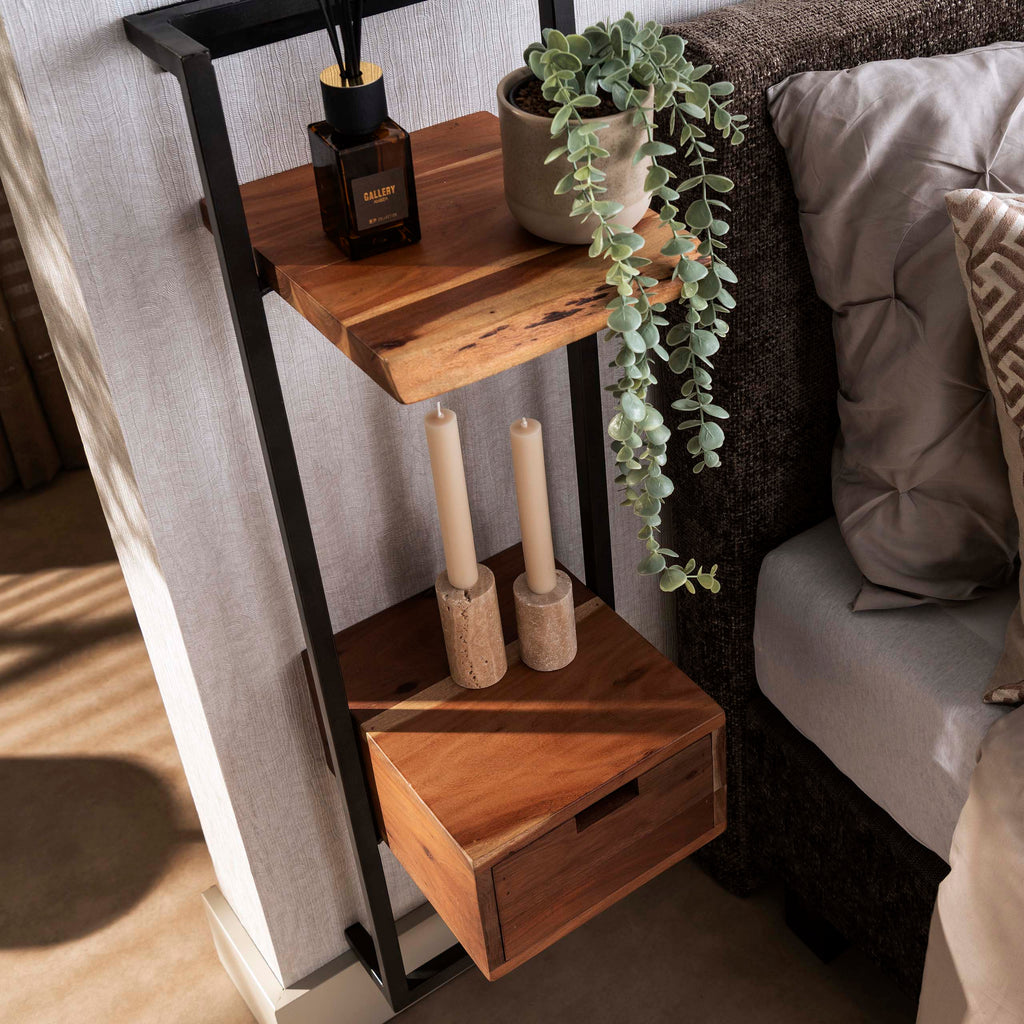 Nachtkastje Air Solid XS | 1 Lade | Massief acacia