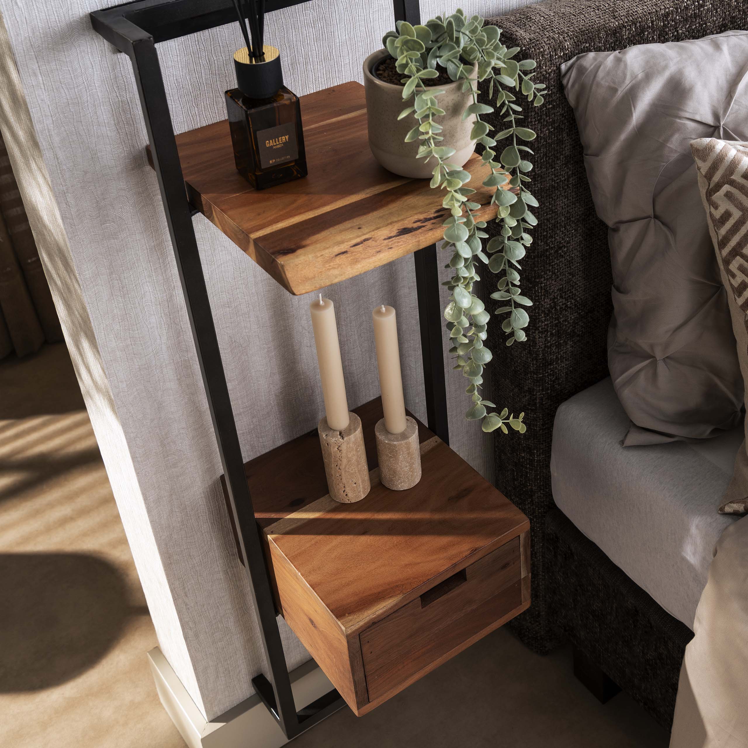 Nachtkastje Air Solid XS | 1 Lade | Massief acacia