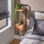 Nachtkastje Air Solid XS | 1 Lade | Massief acacia