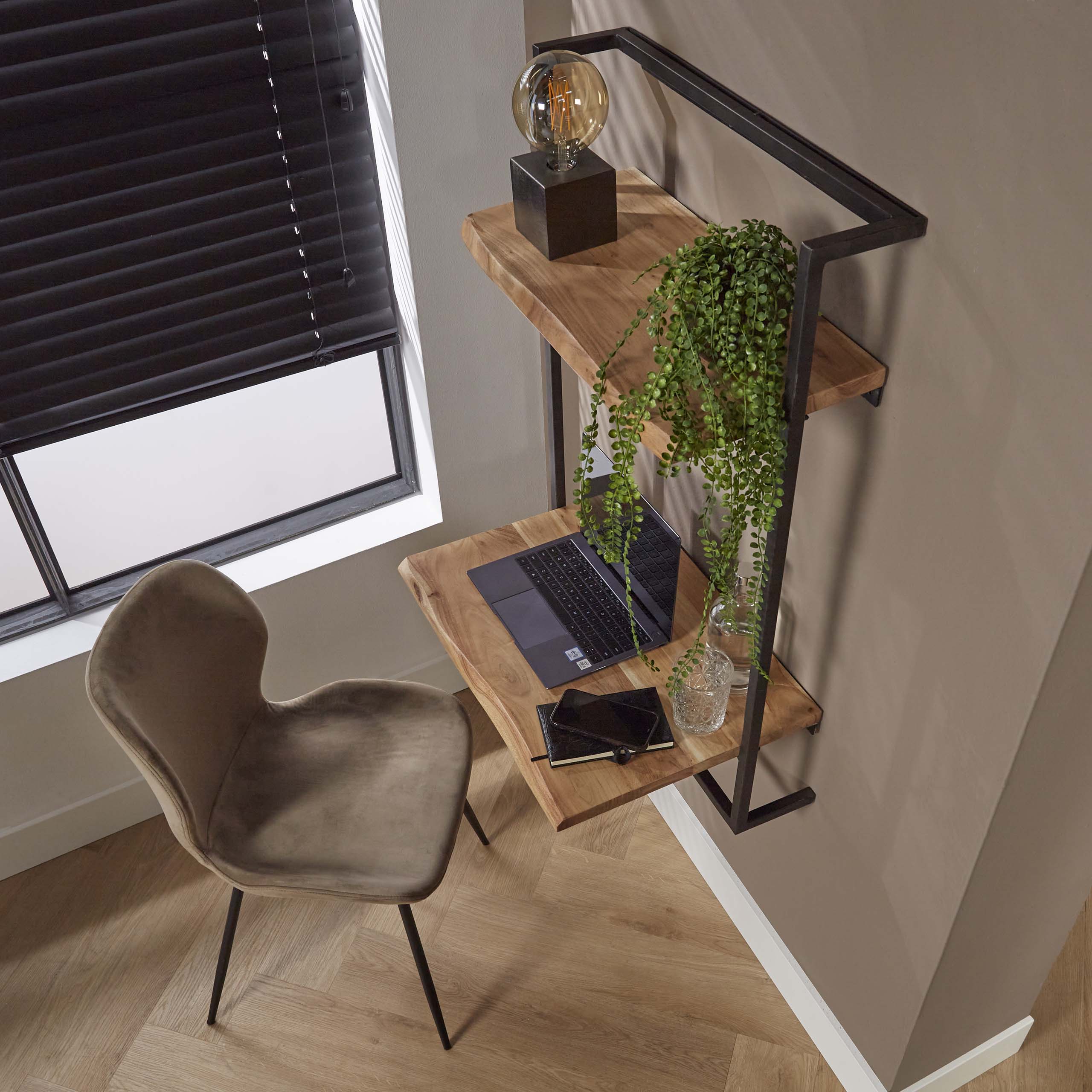 Bureau Air Solid | Wandmontage | Massief acacia naturel