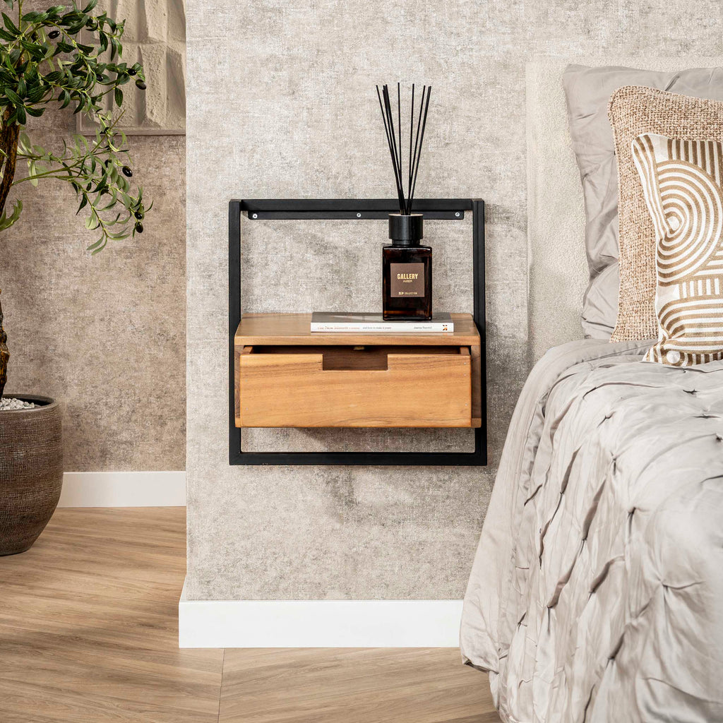 Nachtkastje Air Solid | 1 Lade | Massief acacia
