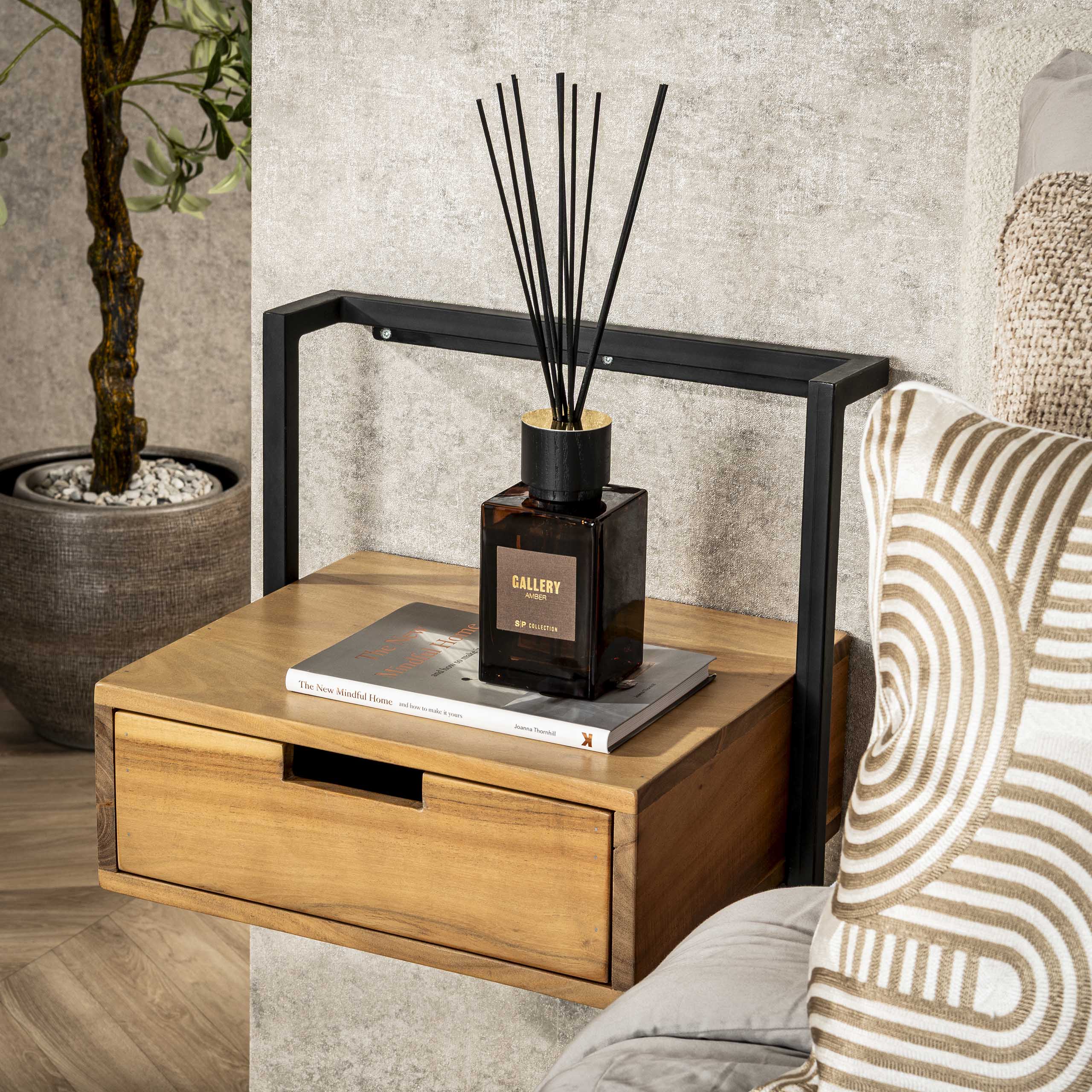 Nachtkastje Air Solid | 1 Lade | Massief acacia