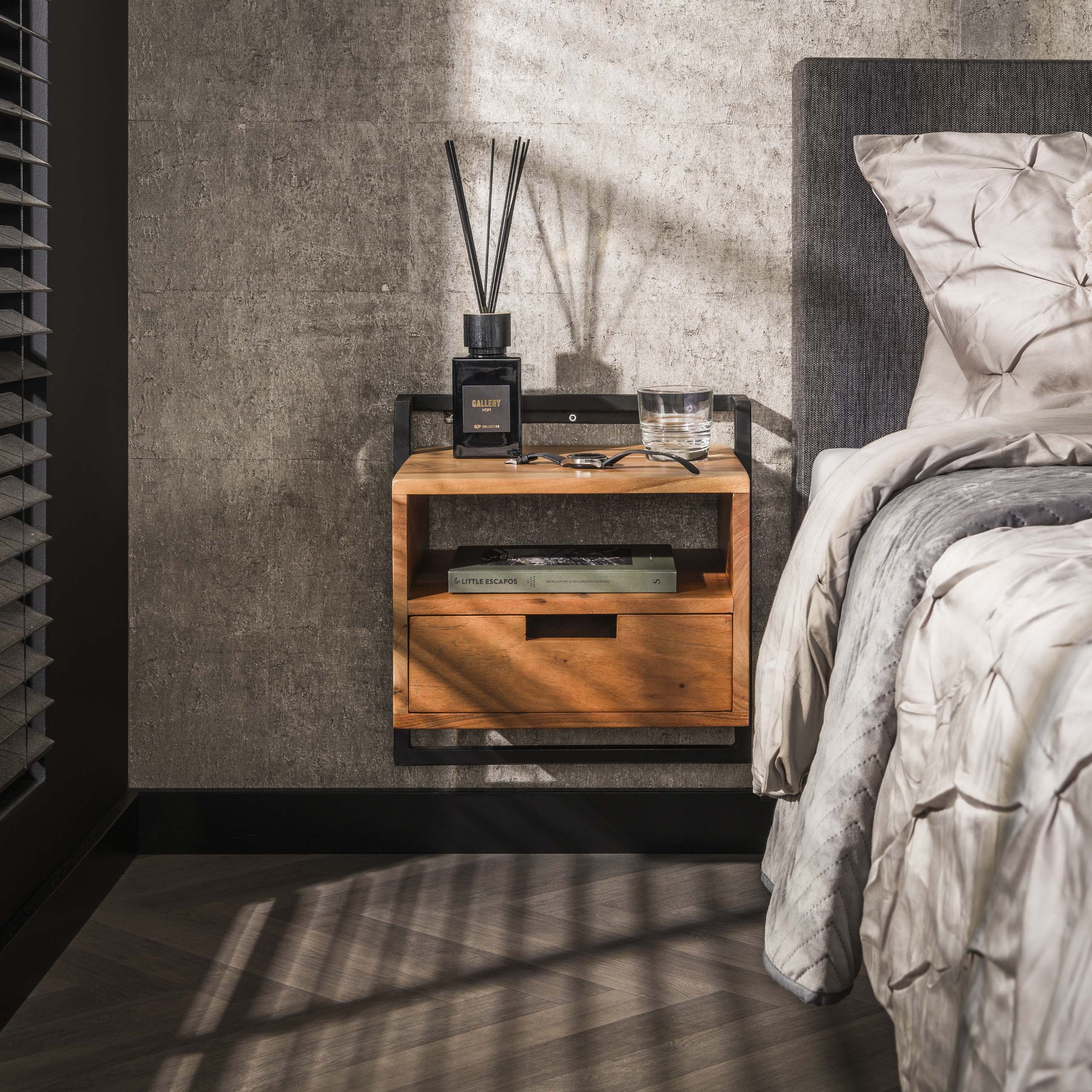 Nachtkastje Air Solid | 1 Lade | Massief acacia