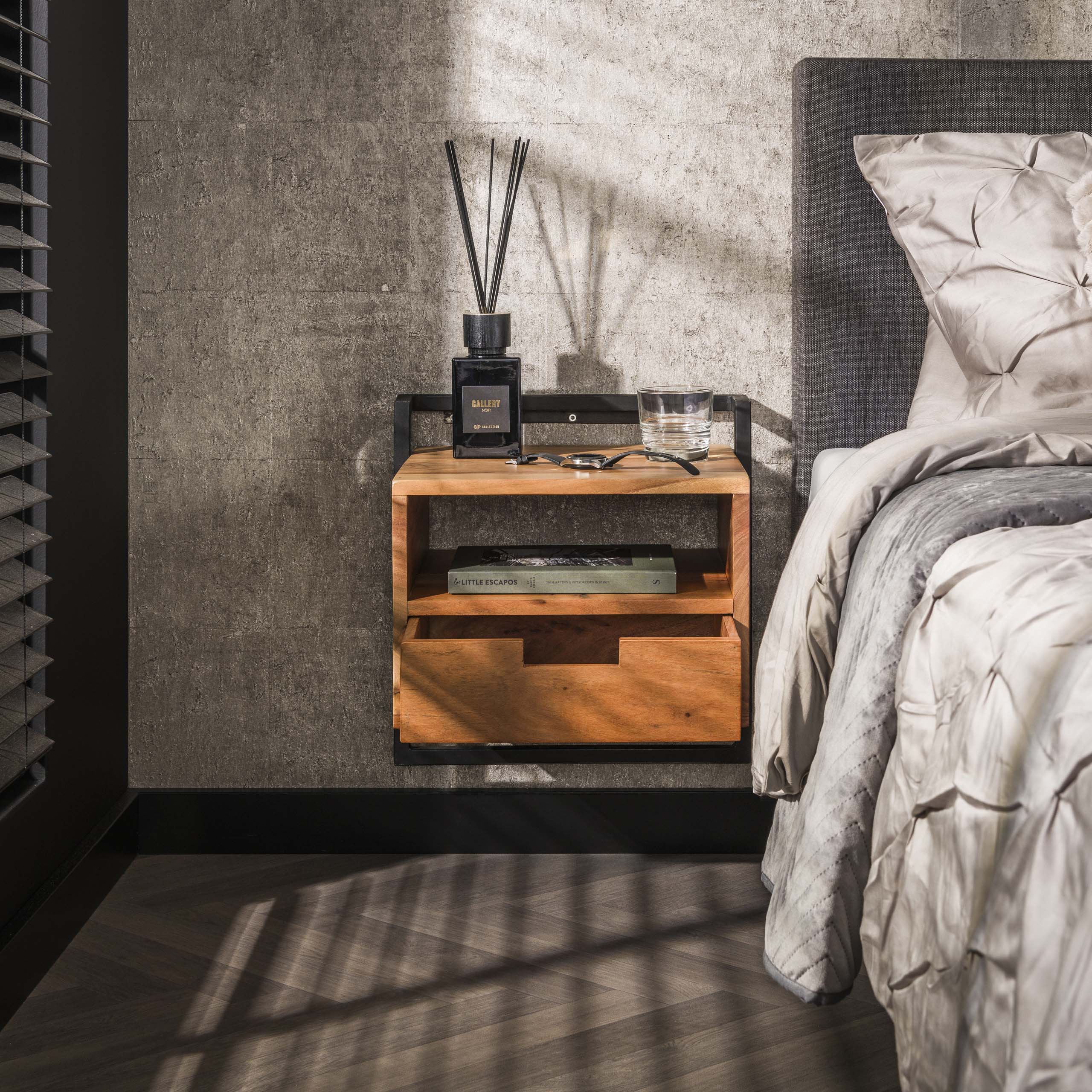 Nachtkastje Air Solid | 1 Lade | Massief acacia