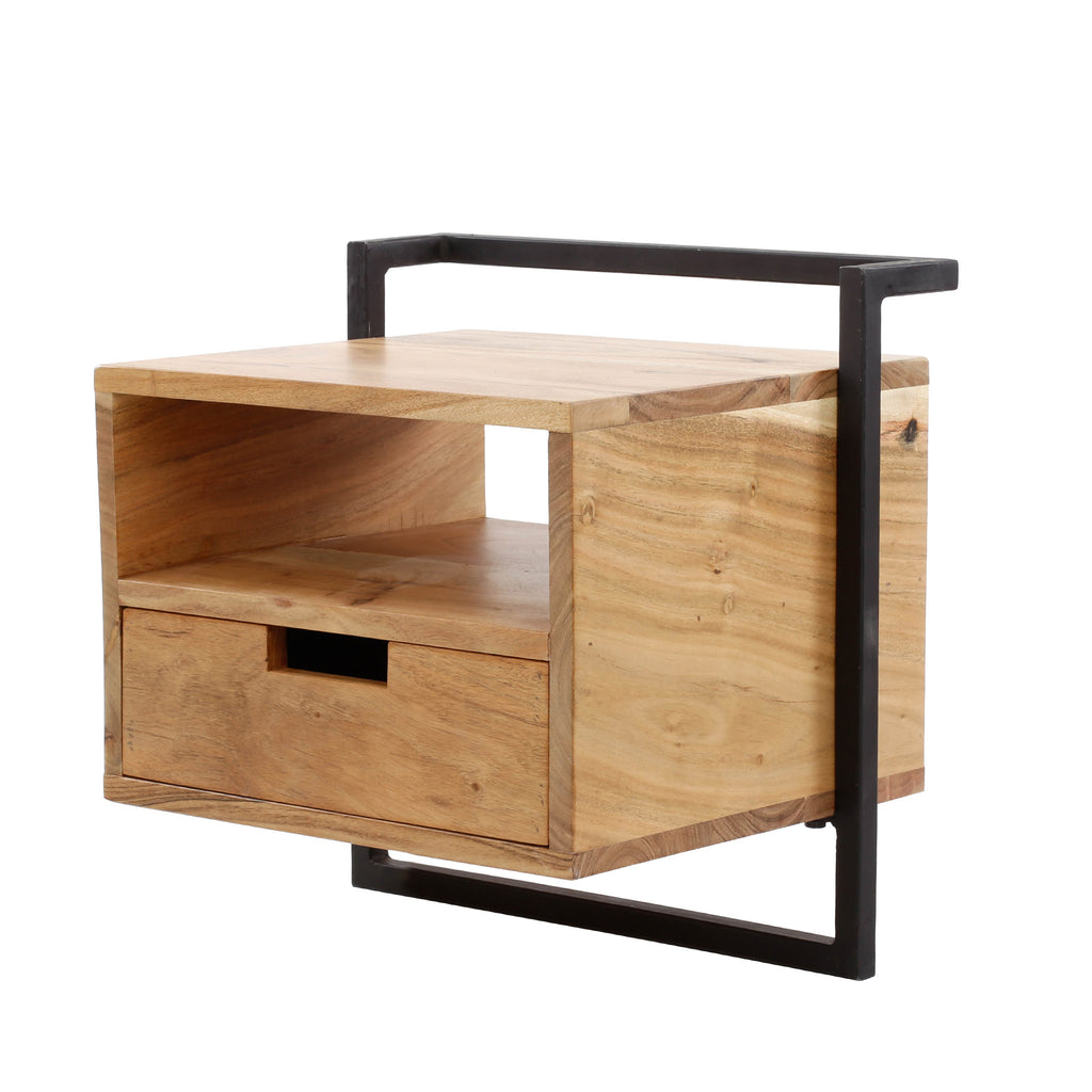 Nachtkastje Air Solid | 1 Lade | Massief acacia