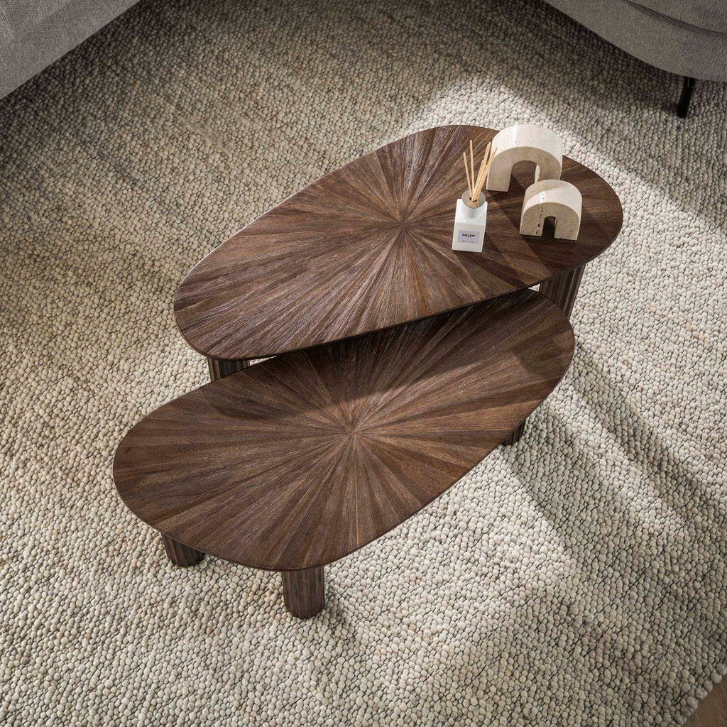 Salontafel Maya Teak | Set van 2 | Massief teak espresso