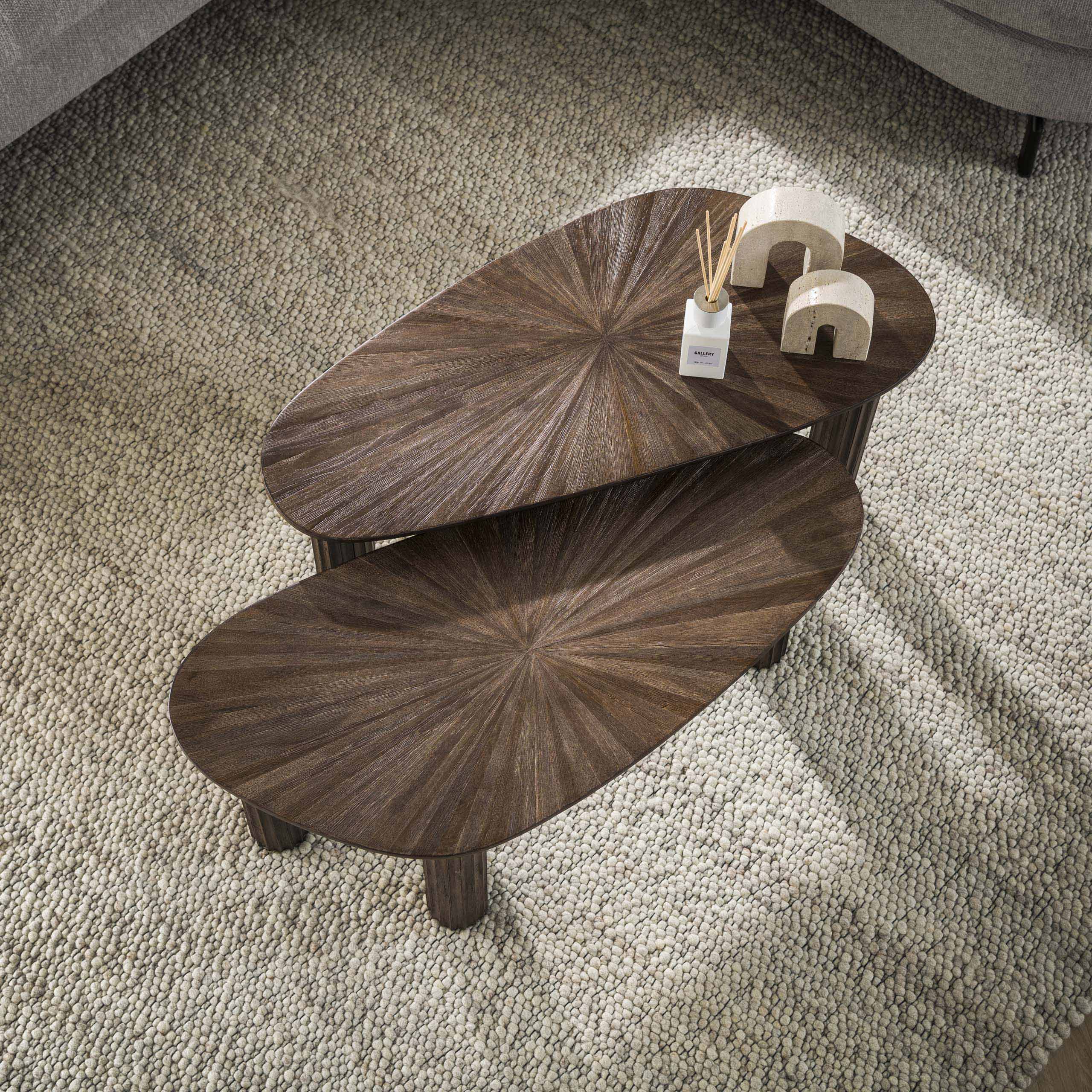 Salontafel Maya Teak | Set van 2 | Massief teak espresso