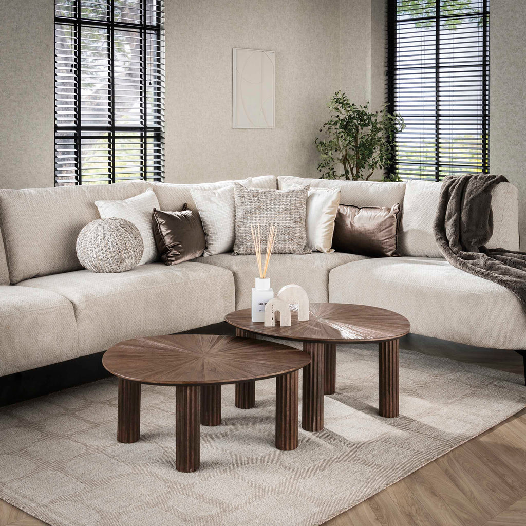 Salontafel Maya Teak | Driehoekig | Massief teak espresso