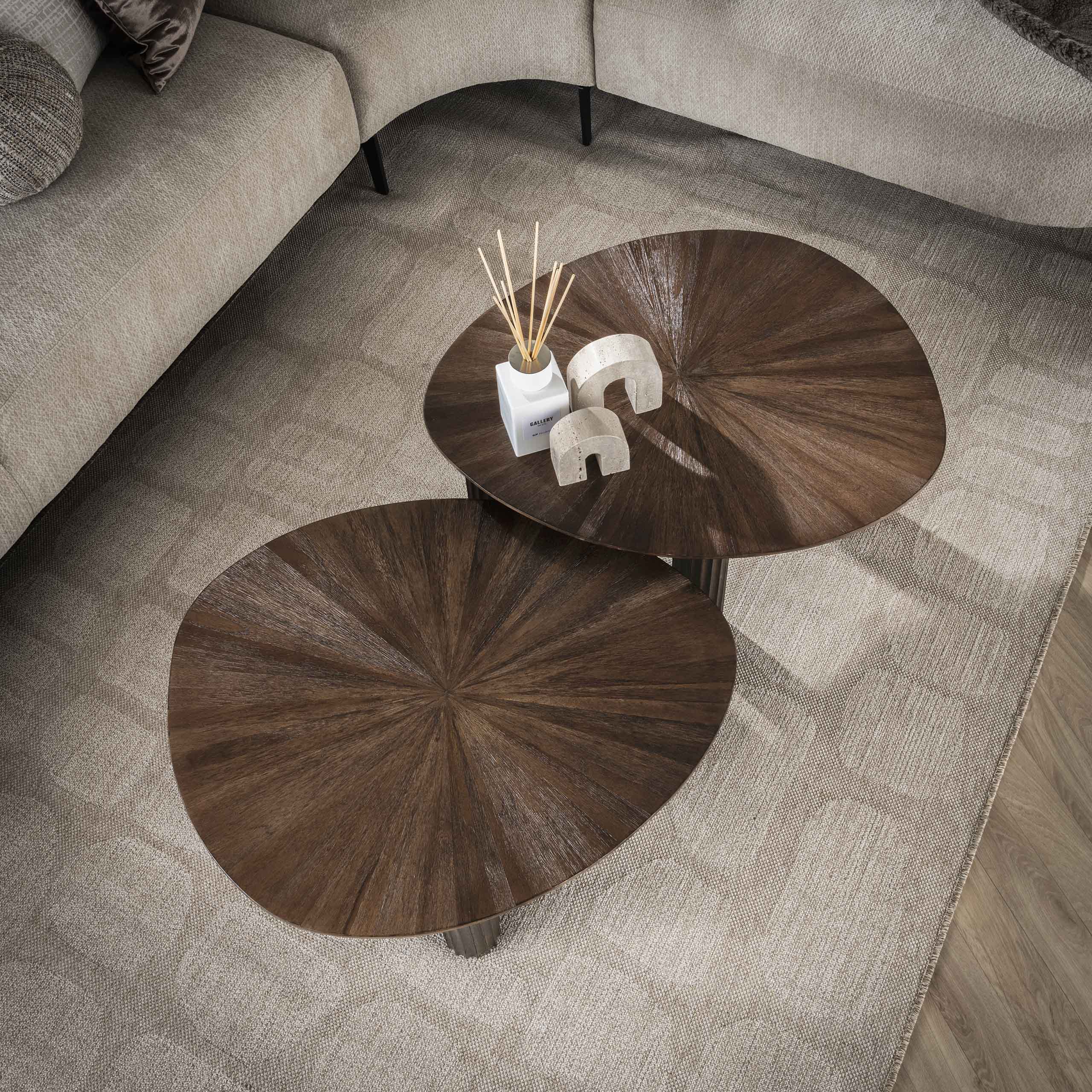 Salontafel Maya Teak | Driehoekig | Massief teak espresso