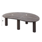 Salontafel Maya Teak | Niervormig | Massief teak espresso