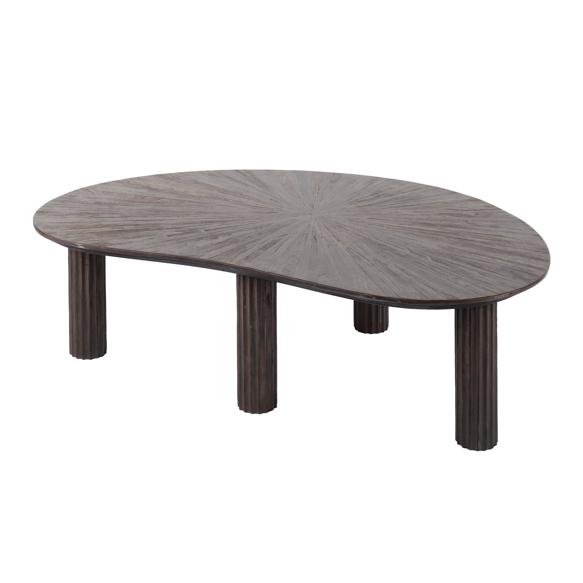 Salontafel Maya Teak | Niervormig | Massief teak espresso
