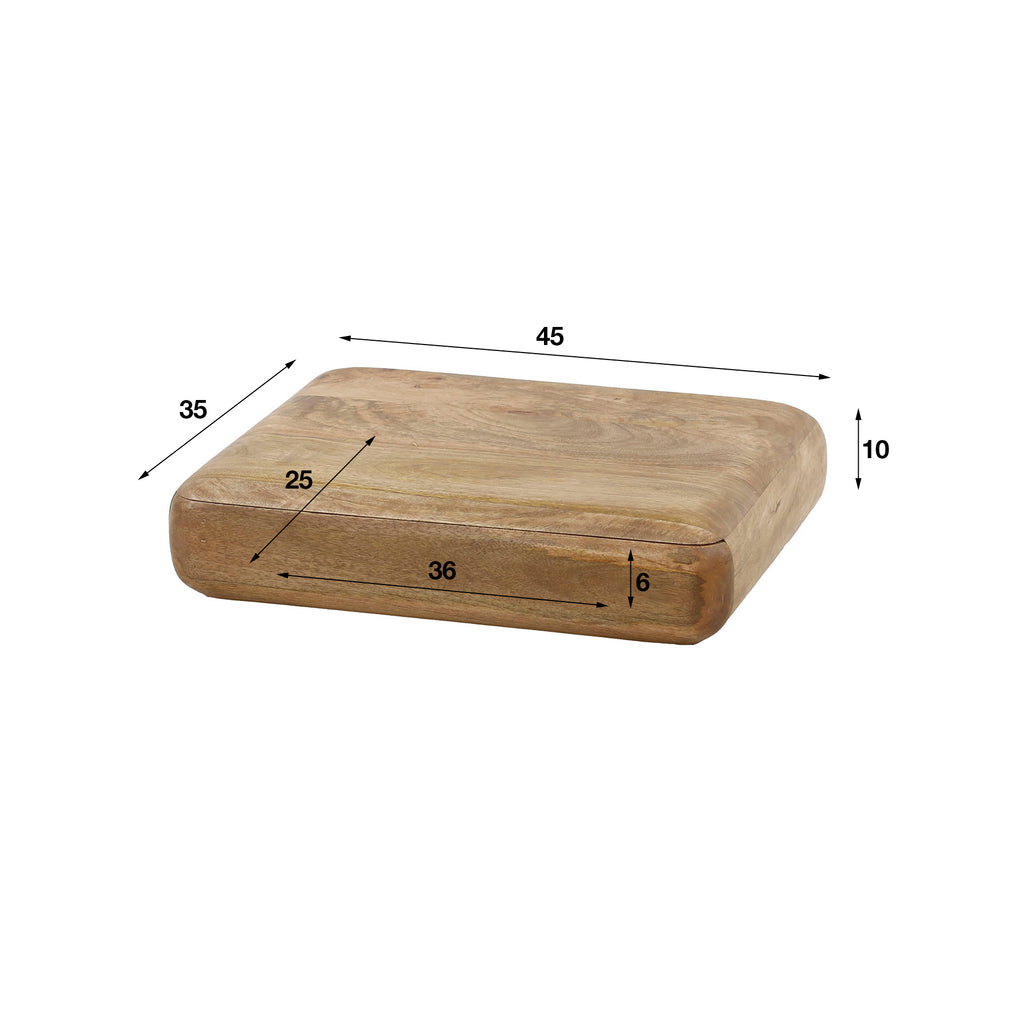 Nachtkastje Sleek | Zwevend | 1 Lade | Massief mango zand