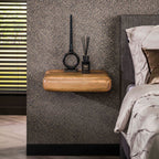 Nachtkastje Sleek | Zwevend | 1 Lade | Massief mango zand