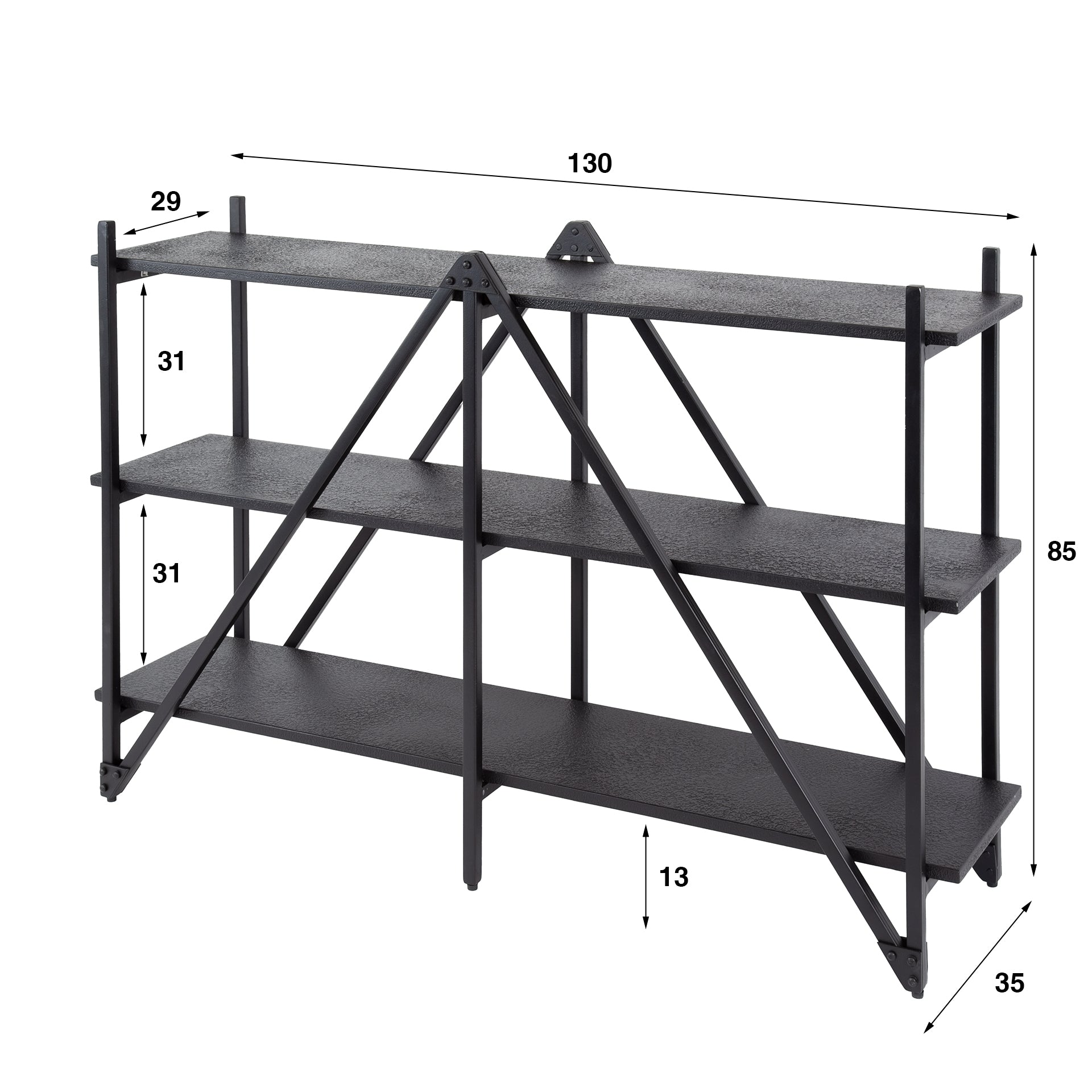 Wandrek Piega | 3-laags | 130cm | Grijs
