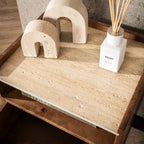 Nachtkastje Nuovo | 1 Lade | Massief mango zand