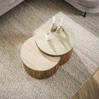 Salontafel Nuovo | Half rond | Massief mango zand